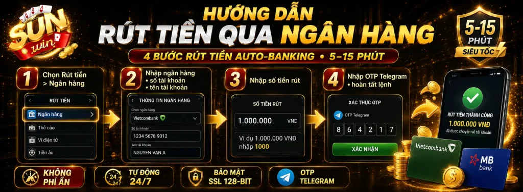 Hướng Dẫn Rút Tiền Sunwin An Toàn – Nhận Tiền Về Thẻ Sau 5 Phút